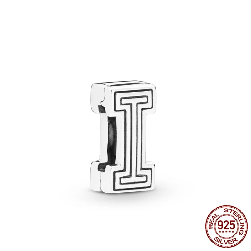 

2019 New Arrival 100% 925 Sterling Silver Beads,Reflexion Letter I Clip Charms fit Original Pandora Bracelets Women DIY Jewelry