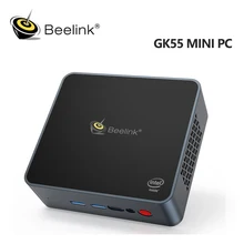 Beelink – MINI PC GK55, Intel Gemini J4125, 8 go de RAM, 128 go de SSD, 2.4 go, 5.8 go, WiFi, 1000M, LAN, Bluetooth, lecteur multimédia 4K, VS GK3V, Windows 10