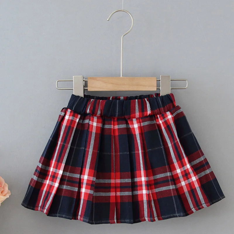 

FGirls Skirt Autumn Children Toddler Kids Baby Girls Plaid Print Elastic Waist Short Tutu Skirts Casual Pleated Skirt