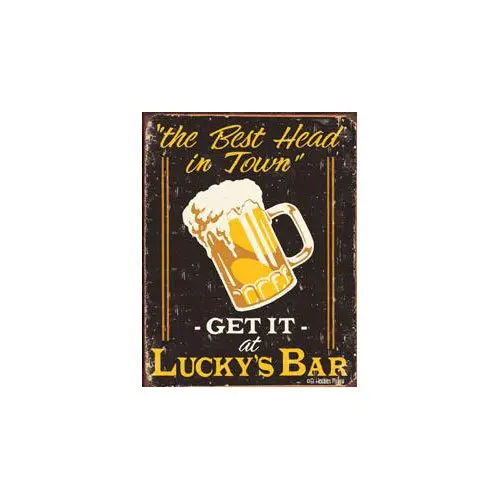 Luckys Bar Острые предприятия Schonberg-Rehab для квиттеров Оловянная картина «металлические номерные знаки» Оловянная вывеска настенная декоративная доска Ретро Паб& бар Оловянная - Цвет: Luckys Bar