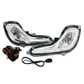 

1 Pair Replacement Bumper Clear Lens Fog Light Fit for Hyundai Accent 12-16 922021R000 922011R010