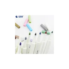 Lot de 6 ou 10 marqueurs artistiques à pointe souple, stylo de couleur fluorescente Kawaii pour Album Photo et Journal, papeterie pour étudiant, DIY bricolage