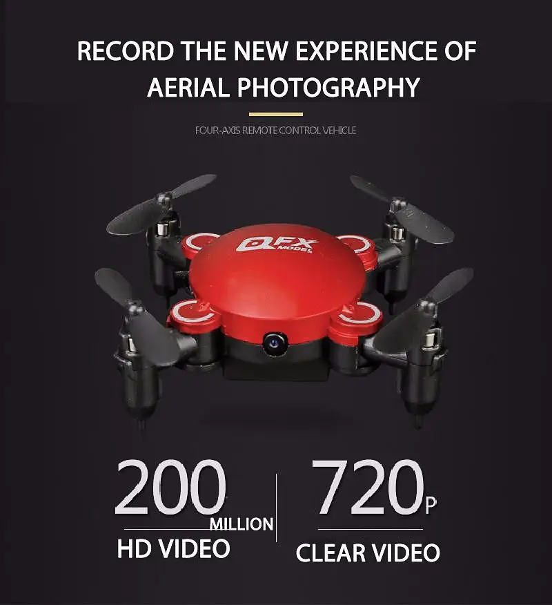 Горячая мини Дрон Wifi Fpv Rc складной Квадрокоптер модель автомобиля игрушка фиксированная высота аэрофотосъемка пульт дистанционного управления игрушка для детей
