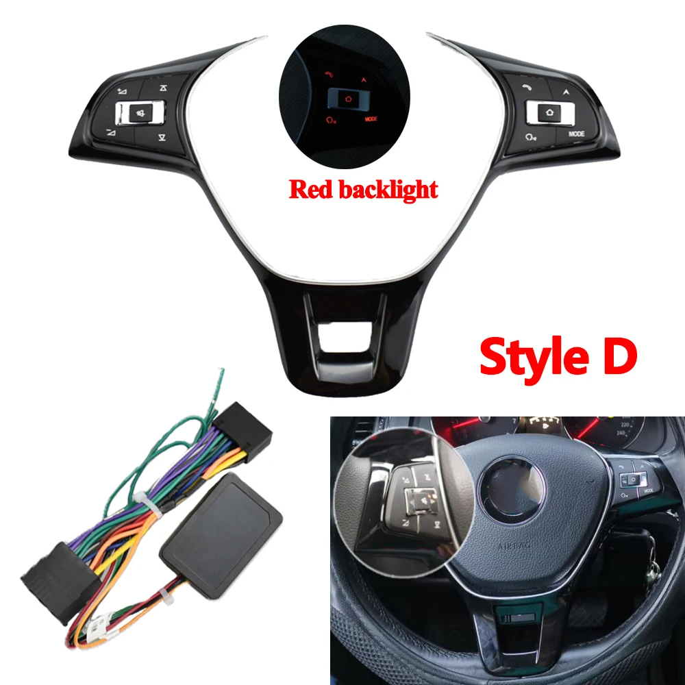 Car Carbon Fibre & Bright Black Steering Wheel Remote Bluetooth