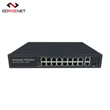 16-Порты и разъёмы 10/100 м POE с 2 Порт Gigabit RJ45 Порты и разъёмы+ 1 для программирования в производственных условиях Порты и разъёмы 250 м дальнее расстояние коммутатор PoE ip камера, беспроводная точка доступа, ip телефон