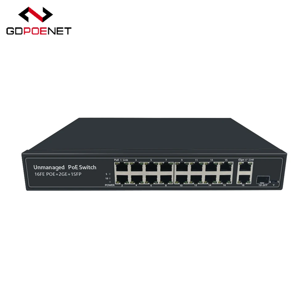 16 ports POE Switch with 16 POE ports power to ip camera wireless ap ip phone 1