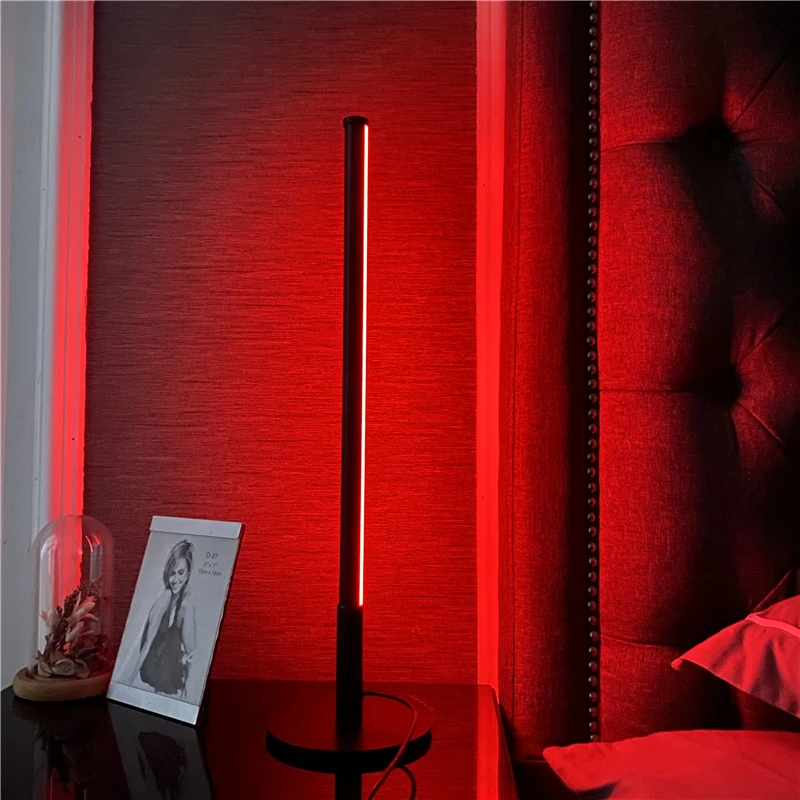 Modern RGB LED Table Lamp Touch Remote Bedroom Bedside Lamp Living Room Office Decor Lighting Table Lights Standing Desk Lamp