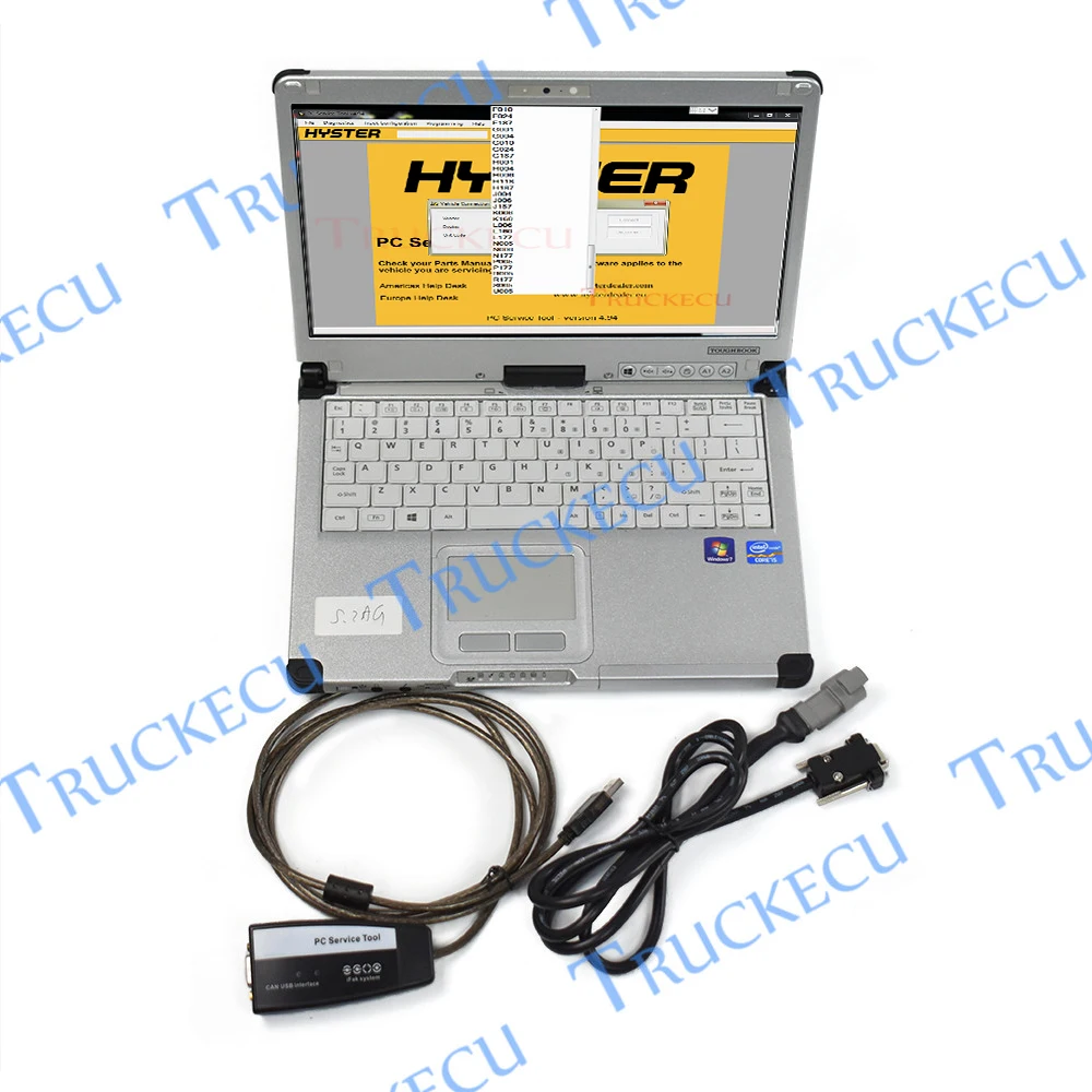 

Ноутбук CF C2 + для yale hyster, диагностический сканер для вилочного погрузчика, инструмент для зарядки с интерфейсом USB для Yale Hyster инструмент для обслуживания ПК