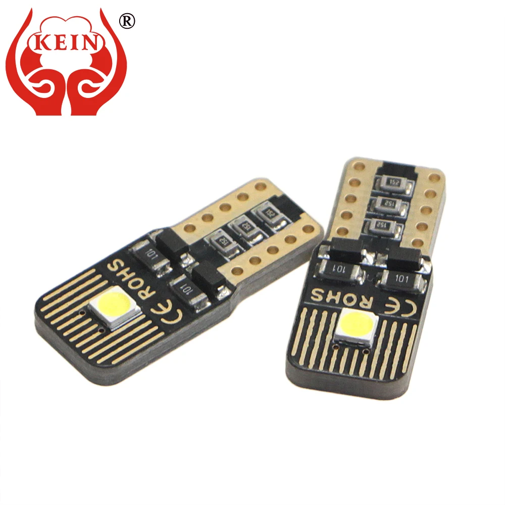

KEIN 4PCS T10 W5W 194 168 T10 Led Bulb Read Door Side Wedge License Plate Pathway Lamp Bulbs Interior Lighting Car Accessories