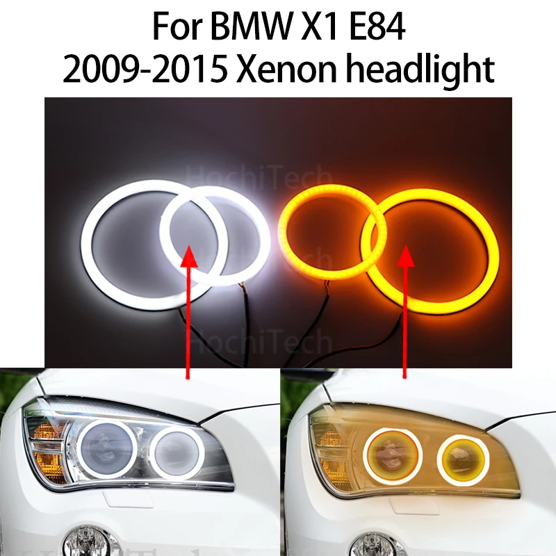 

Switchback Cotton Light LED Angel Eye Dual White Amber for BMW X1 E84 2009 2010 2011 2012 2013 2014 2015 Xenon Headlight