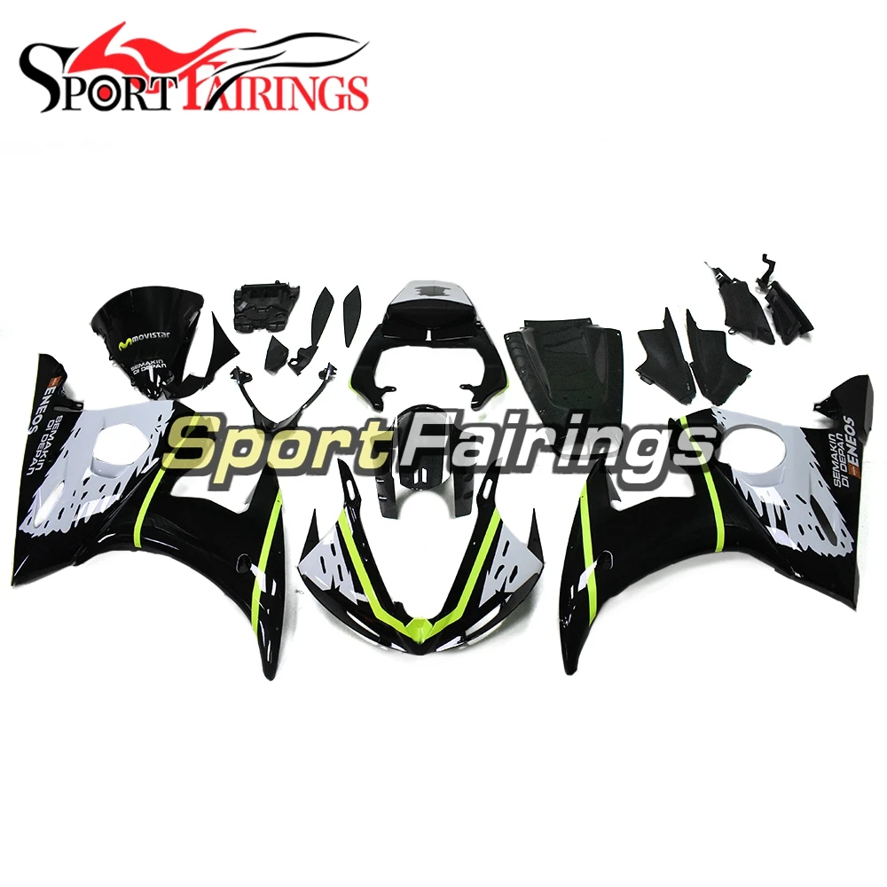 Чехлы для Yamaha YZF R6 2005 обтекатели ABS пластиковые рамы кузова мотоцикла YZF-600 05 Кузов корпус инжектора наборы черный белый