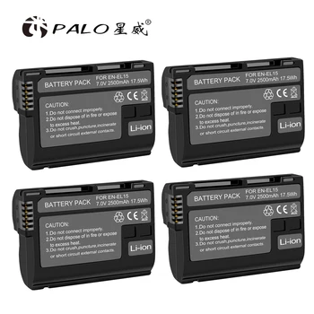 

PALO 4pcs 2500mAh EN-EL15 EN EL15 ENEL15 7V battery case for Nikon DSLR D600 D610 D800 D800E D810 D7000 D7100 D7200 l15