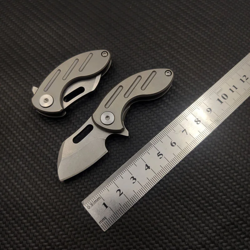 

Outdoor Ball Bearing Mini S35VN Powder Steel Folding Knife Pocket TC4 Titanium Alloy Handle Camping Pocket Knifes