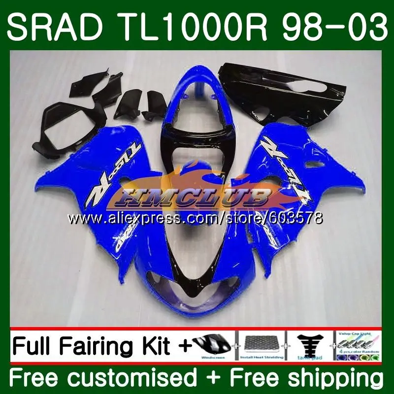 TL 1000R для Suzuki srad TL 1000 R TL1000R 98 99 00 01 02 03 16CL. 50 TL1000 R 1998 1999 2000 2001 2002 2003 обтекатель глянцевый синий