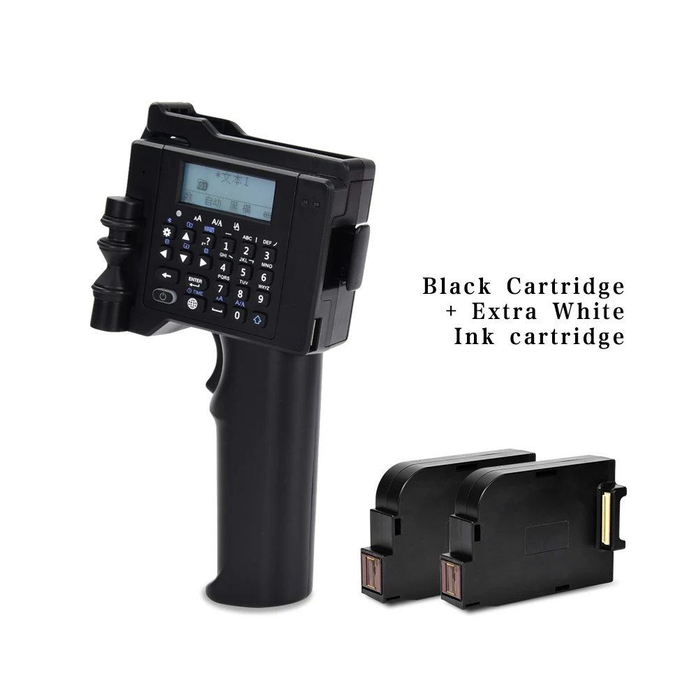 Цветной портативный принтер 600 dpi Интеллектуальный USB qr-код принтер для этикеток струйный кодирующий станок портативный для qr-кодов логотипов штрих-код - Цвет: extra white 42ml
