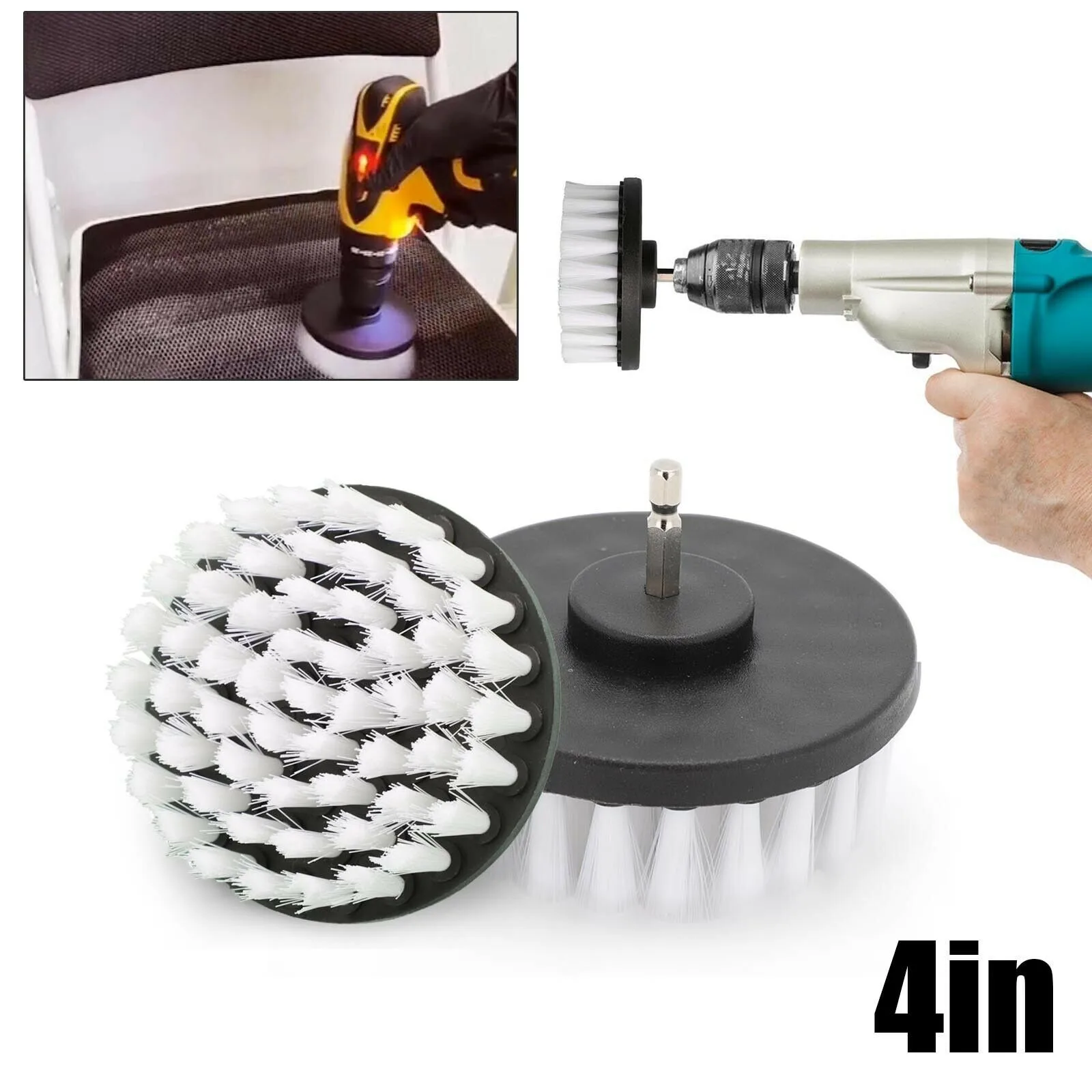 100mm Soft Drill Brush 4Inch Accessory Attachment Cleaning For Leather best car seat leather cleaner