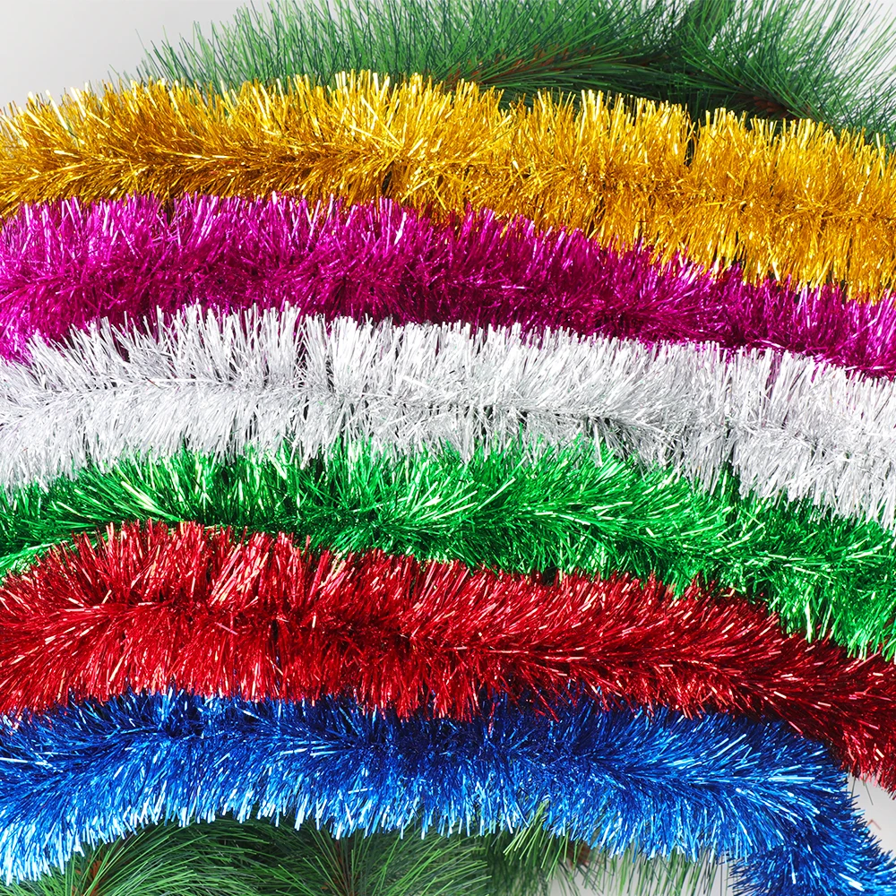 

6 Colors 2.3M Christmas Eve Decoration Bar Tops Ribbon Garland Christmas Tree Kitchen Ornaments Wedding Party Decoration navidad