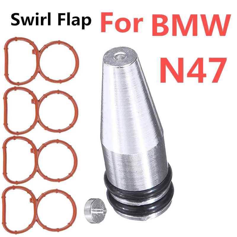 4pcs 22mm For Diesel Swirl Flap Blanks Repair With Intake Manifold Gasket For BMW 20d 330d 520d