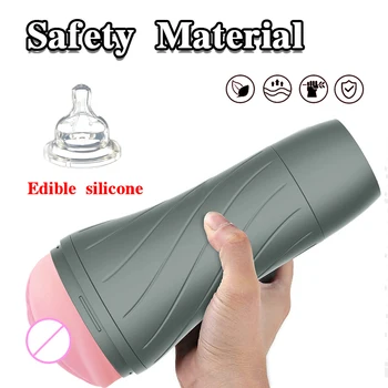 XYF Male Masturbators Vagina Sex Toys for Men Silicone Pocket Pussy Masturb Cup Mens Endurance Exercise Masturbation Vibrator 3