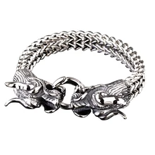 Мужская из титановой стали двойной кран браслет личности тотемные украшения Domineering мужские браслеты Tide мужской браслет подарок