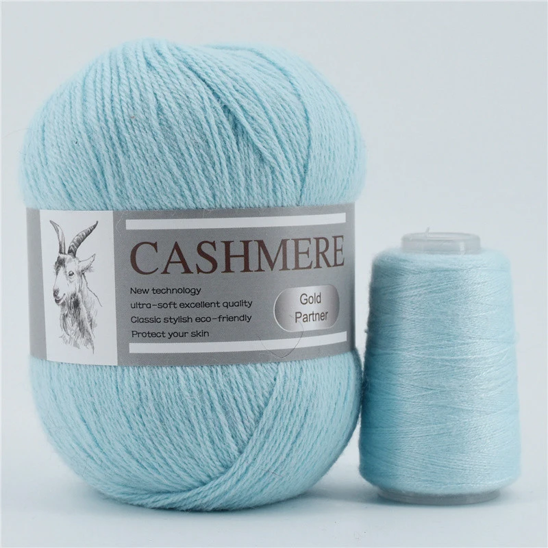  6 Pieces Cashmere Yarn for Knitting 3-Ply Fine Worsted