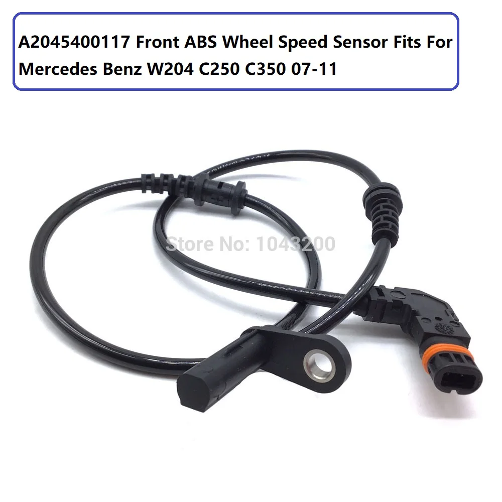 

0986594545 Front ABS Wheel Speed Sensor Fits Mercedes Benz W204 C250 C350 07-11 OE# 2045400117 / A2045400117 / 0986 594 545