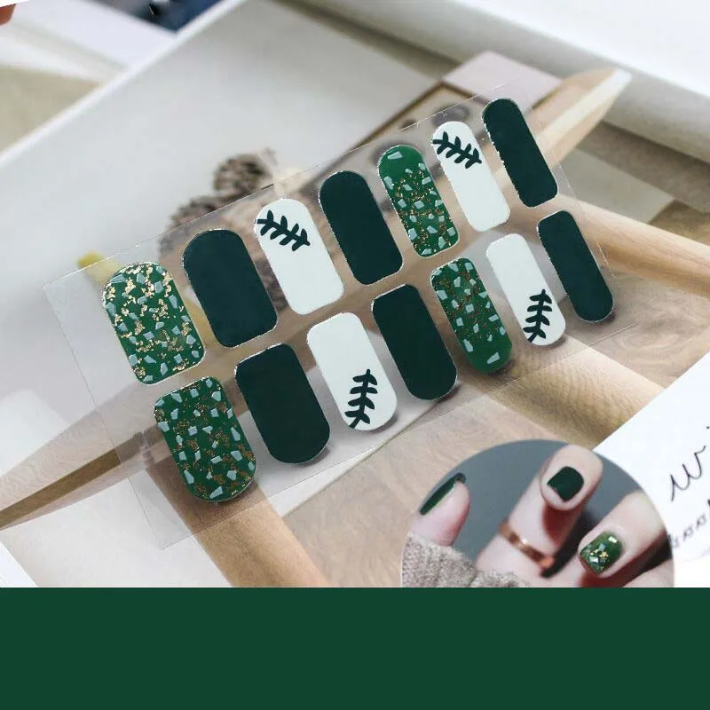 Мода полное покрытие лак для ногтей Обертывания клейкие наклейки для ногтей Дизайн ногтей украшения маникюрные инструменты экологические для женщин D43 - Цвет: D48
