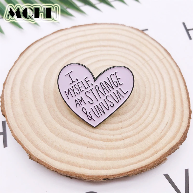 Симпатичная эмалированная брошь в виде мультяшного РОЗОВОГО СЕРДЦА форме сердца