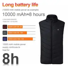 Куртка с подогревом USB, жилет с электрическим подогревом, зимняя теплая куртка с подогревом, теплое зимнее пальто для женщин и мужчин, унисекс, флисовая куртка для велоспорта, для улицы