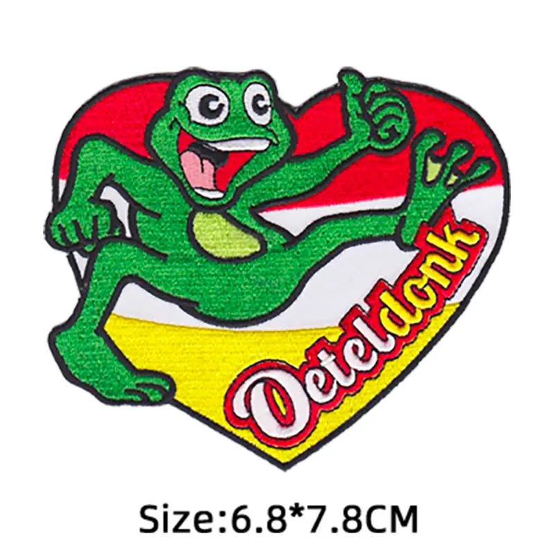 Fur Oeteldonk Embroidered Patches for Clothing Emblem Embroidery Patch on Clothes Frog Carnival for Netherland  Ironing Badge G high quality sewing scissors Fabric & Sewing Supplies