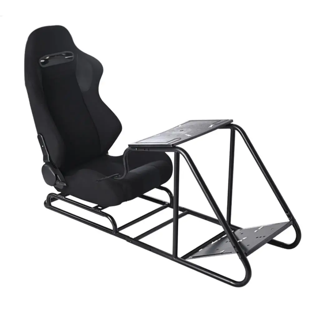  Epman Adjustable PVC 2-Color Driving Seat Gaming Simulator Chair Gaming Racing Seat W/ Pedal +Shift