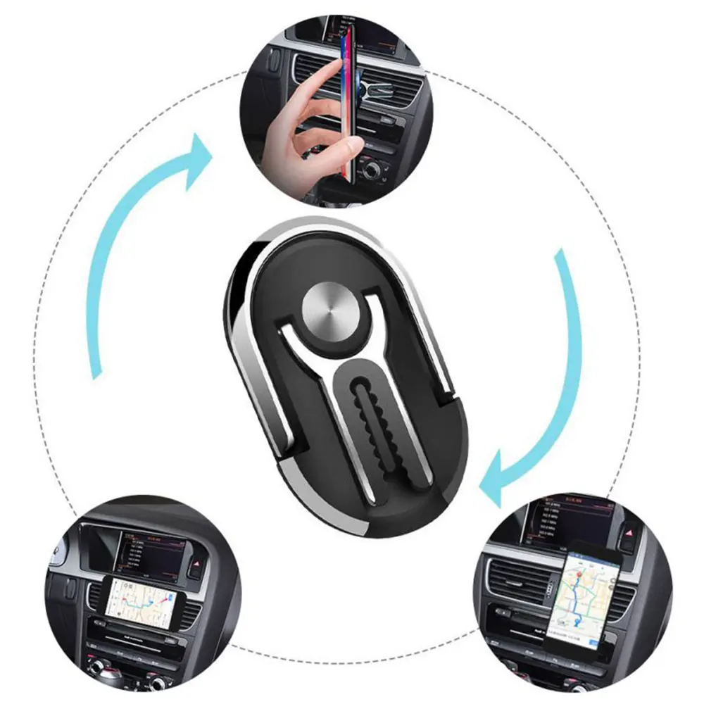Портативный автомобильный держатель для телефона вращающийся на 360 ° металлический навигационный Кронштейн Автомобильный кронштейн два в одном 1 шт
