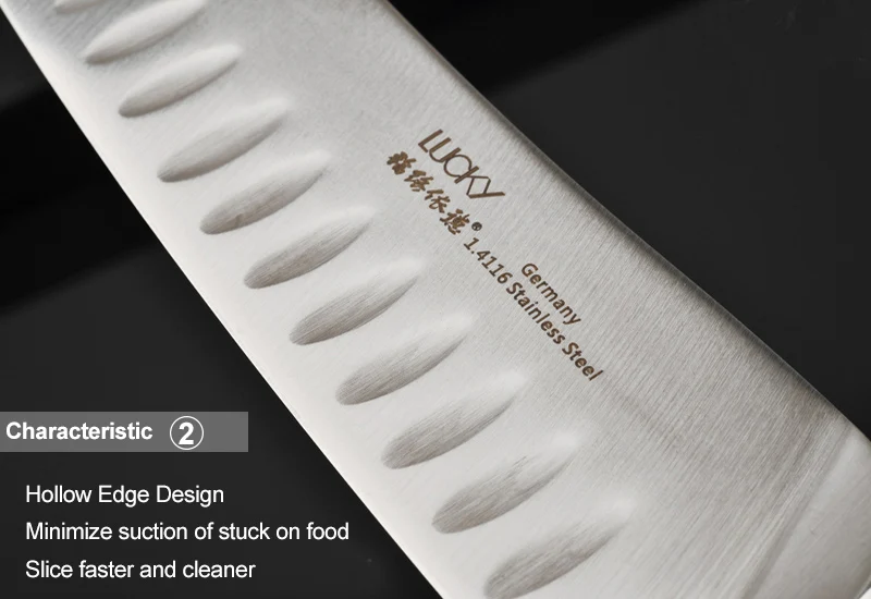 Нож шеф-повара Santoku, кухонный, Германия, 1,4116, нержавеющая сталь, Gyuto, Кливер для нарезки, измельчения рыбы, филе, кухонные ножи 33