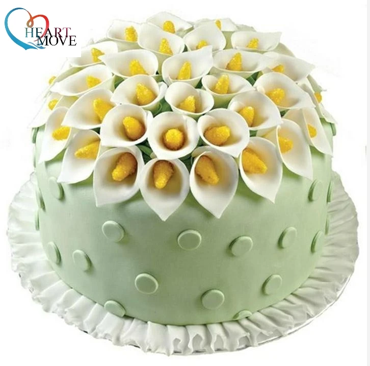 

New Arrival 7 Pcs/Set 3D Calla Lily Flower Cookie Cutter Mold Icing Fondant Cake Decorating Tool DIY Flower Shape Bakeware Tools