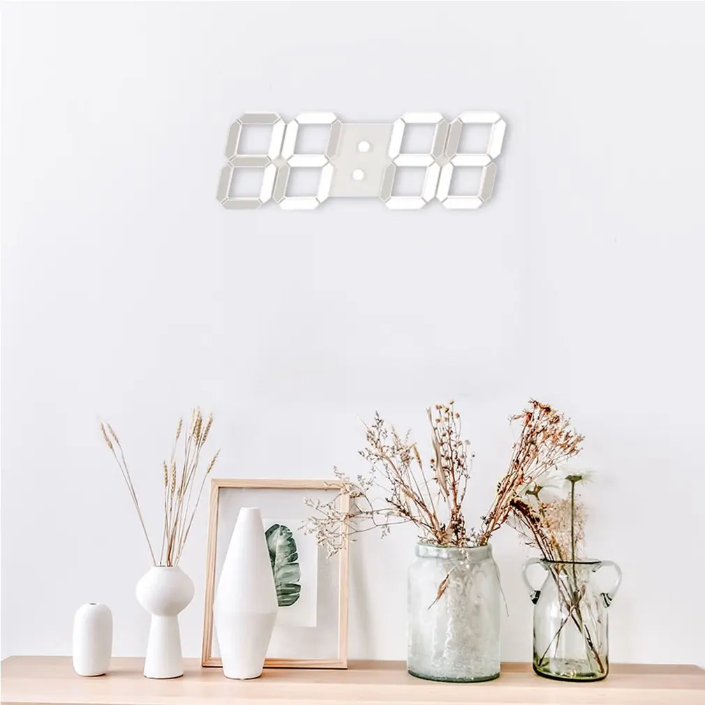 TS-11 Multifunctional Led Clock 3d Stereo Led Electronic Clock Home Fashion Wall Clock Creative Wall Clock