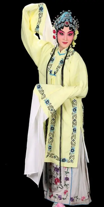 Цвет: желтый Китайский Hanfu с длинным рукавом драма танцевальная одежда женская Китайская классическая Пекинская опера театральный сценический костюм - Цвет: Цвет: желтый