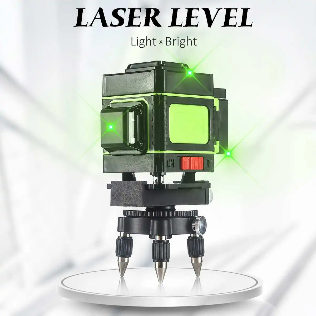 

Wall Laser Level 12 Lines 3D Self-Leveling 360 Horizontal And Vertical Cross Super Powerful Green Laser Beam Line with Tripod