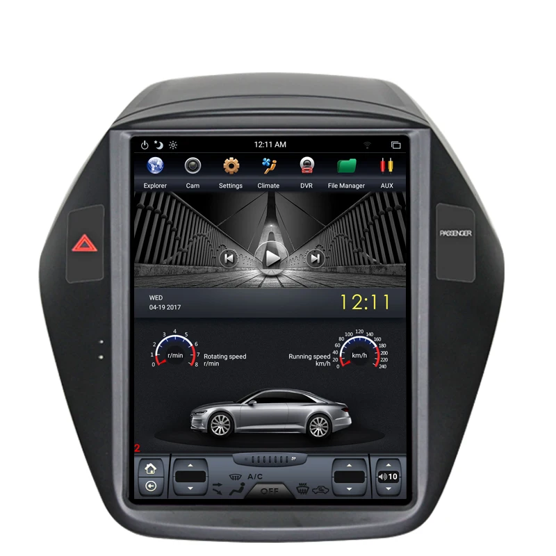 Perfect NAVITOPIA 10.4inch Vertical Screen Tesla Android 7.1 Car GPS Navigation for Hyundai Tucson IX35 2010 2011-2013 Car DVD Player 2