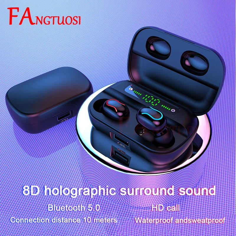 Новые HD беспроводные наушники TWS Bluetooth 5,0, беспроводные наушники Hi-Fi, мини наушники для занятий спортом, бега, Поддержка iOS/Android Новые HD беспроводные наушники TWS Bluetooth 5,0, беспроводные наушники Hi-Fi, мини наушники для занятий спортом, бега, Поддержка iOS/Android