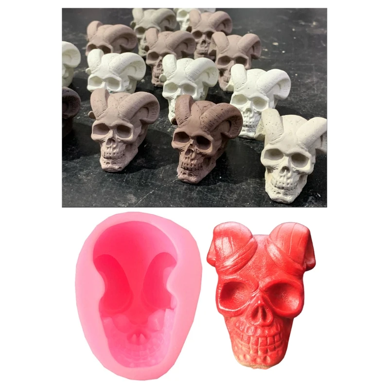 3D Antler Skull Shape Silicone Mold Epoxy Resin DIY Jewelry Making Tools 