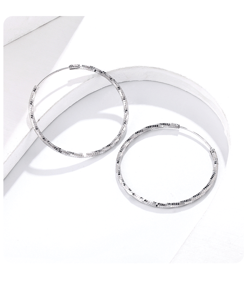 Somi l ia 100% 925 Sterling Silver 30-50mm Big Circle Hoop Earring for Woman Fashion Simple Classic 925 Silver Fine Jewelry Gift