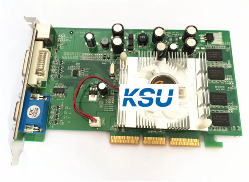 Высококачественная видеокарта nVIDIA GeForce 6200 128 МБ 64 бит DDR2 VGA/DVI AGP с поддержкой 4X