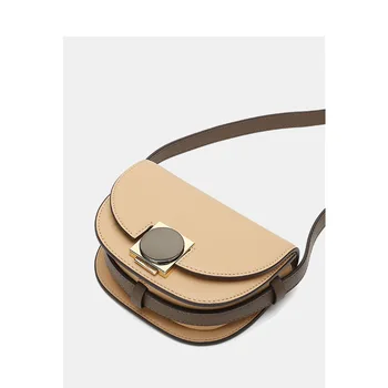 

Luxury Handbags Women Bags Designer Semi-circular Saddle Handbags Solid color Crossbody bags For Women 2019 Leather bag