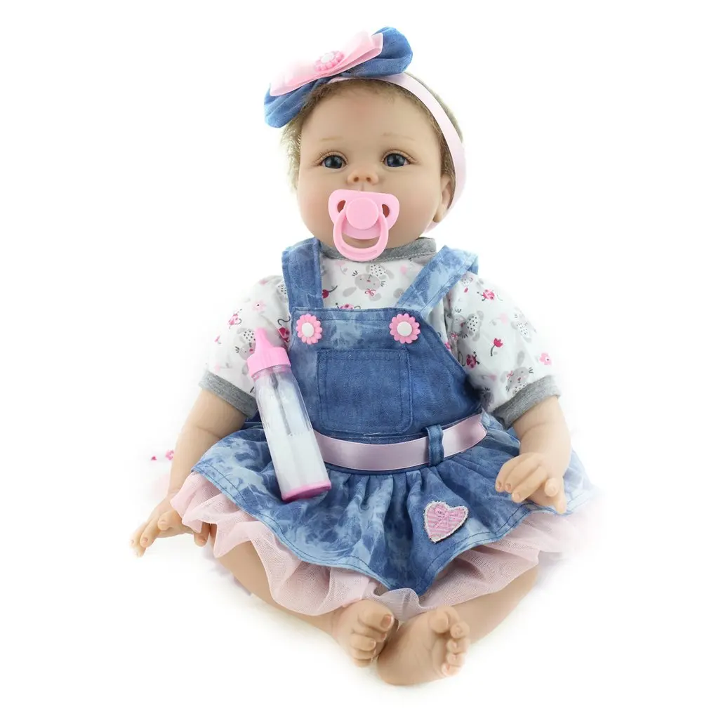 

OCDAY 22 inch 55 cm Handmade Reborn Dolls Realistic Soft Silicone Baby Dolls Children Birthday Gift Maternity Training Toy Dolls