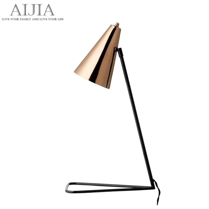 

Post Modern Concise Originality Metal Office Study Horn Desk Lamp Northern Europe Designer A Living Room Bedroom Bedside Lamp