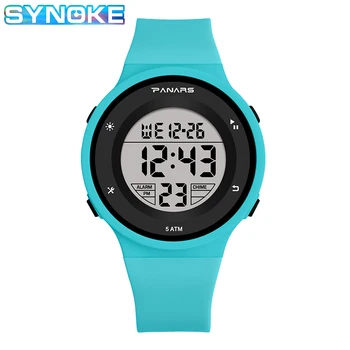 

SYNOKE Student Girls Boys Watches Pink Blue Black Children's Watch Luminous Colorful Calendar Alarm Clock Watch saatler ocuk