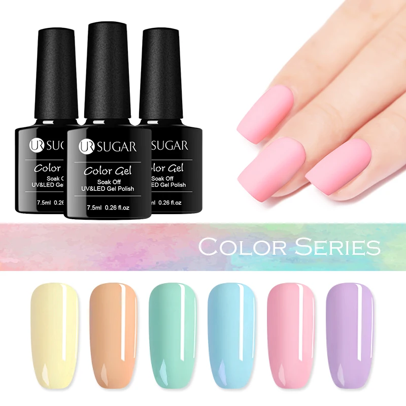  UR SUGAR Spark Macron Nail Gel Polish Glitter Nail Art Decorations 7.5ML Gel Nail Polish UV LED Sem