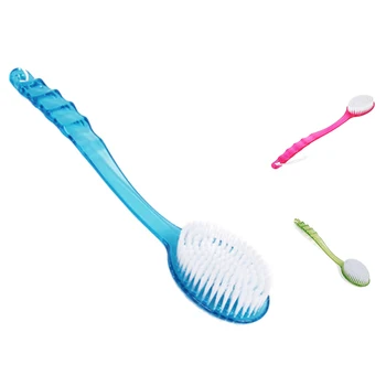 

Long Handled Plastic Body Bath Shower Back Brush Scrubber Skin Cleaning Massager Blue