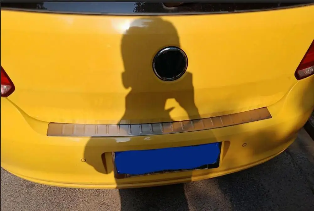 1 шт. для 2011- Volkswagen VW POLO Хэтчбек из нержавеющей стали задняя Накладка на порог Защитная педаль