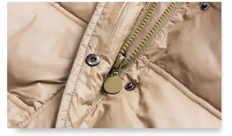 Winter Natural Real Raccoon Fur White Duck Down Jacket Women Long Sleeve Slim Parkas Coat Female Zipper Pockets Outwear